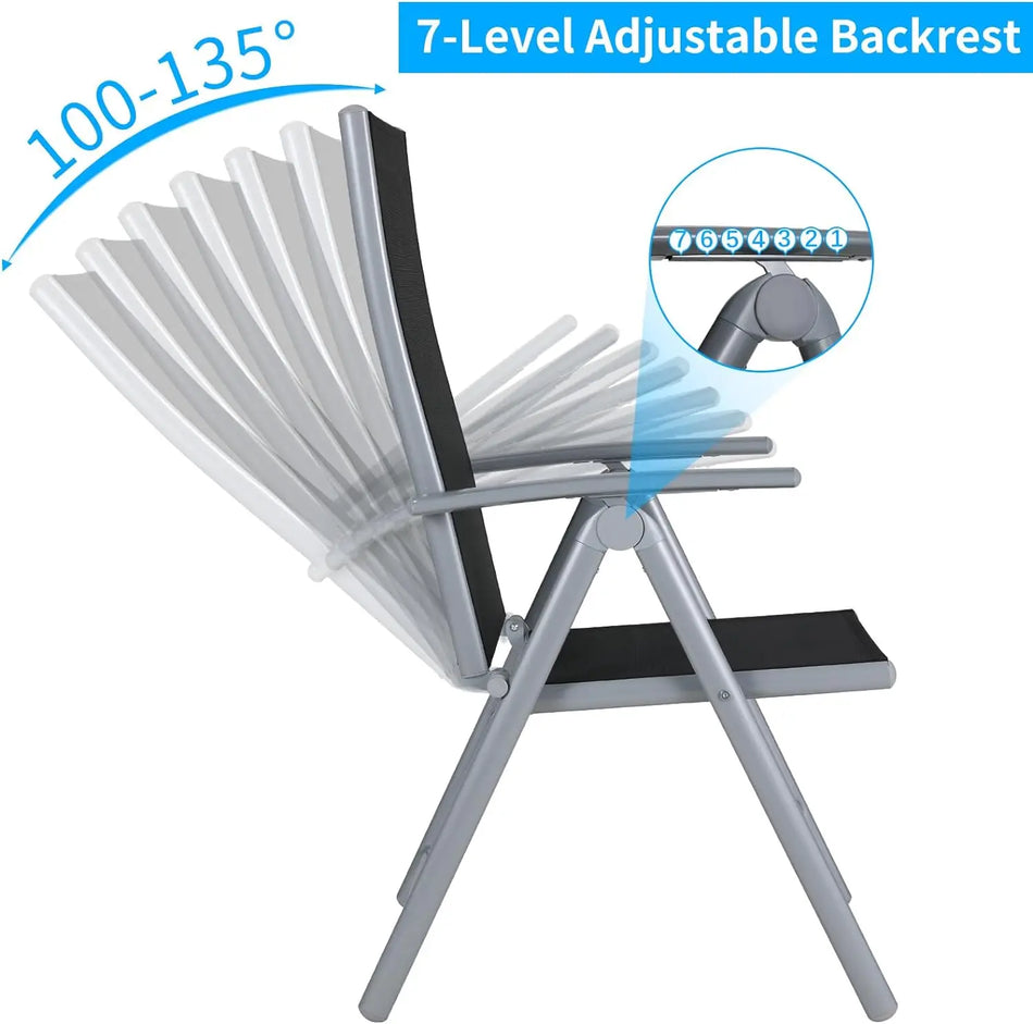 2 шт. Складные алюминиевые кресла-лежанки с мягкой спинкой