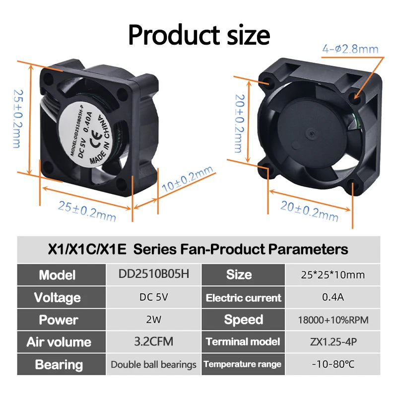 Bambu Lab X1/X1C/P1P/P1S Metal Hotend &ndash; Enhanced Cooling