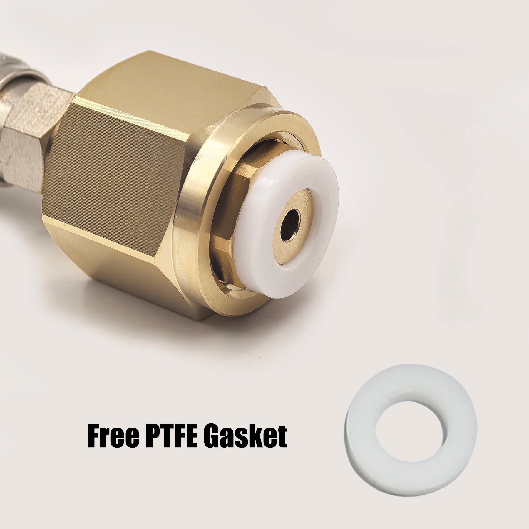 CO2 Tank CGA320 Fitting 8mm Quick Disconnect - Solid Copper