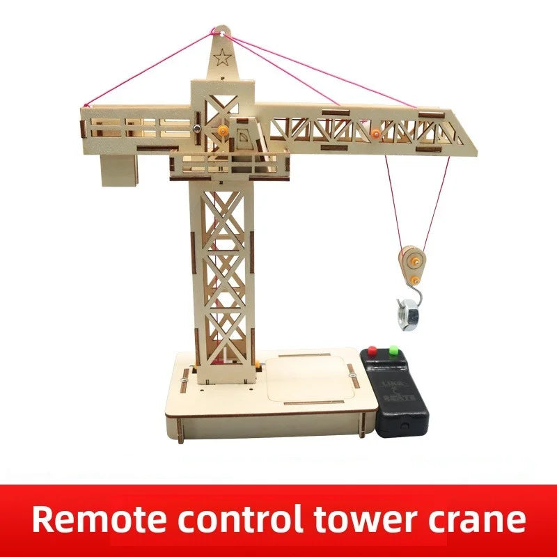 Remote Control Tower Crane Kit &ndash; Eco Friendly Wood Toy