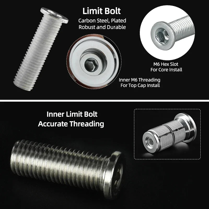 DEEMOUNT Bicycle Carbon Fork Steerer Headset Plug &ndash; Robust and Durable Expansion Anchor