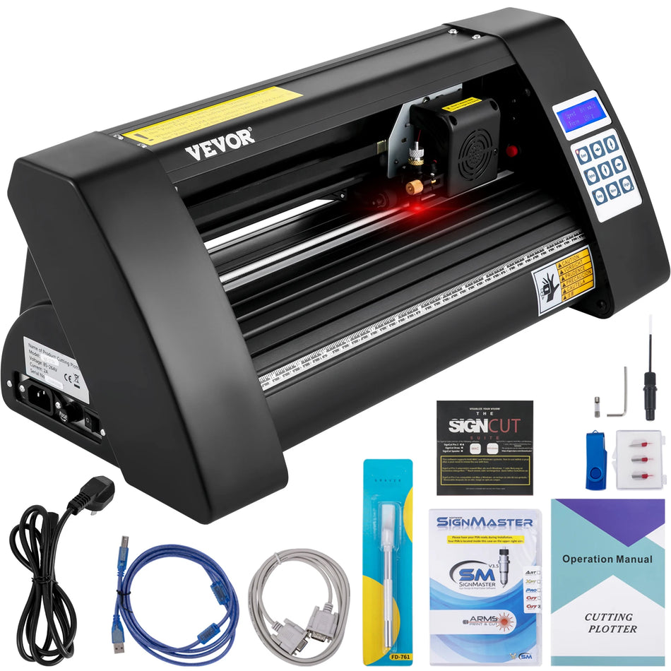 Plotter din vinil de 375mm cu ecran LED și ochi optic