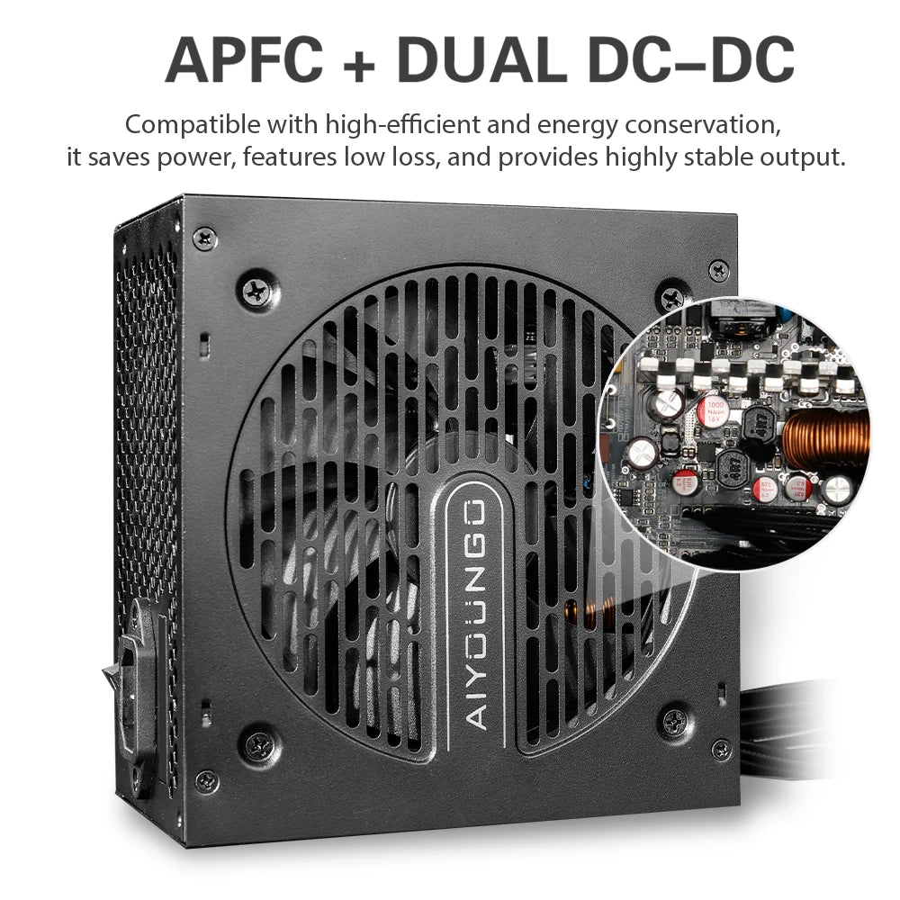 Aigo AT Power Supply PC Gamer 550W 650W 750W &ndash; 80 Plus