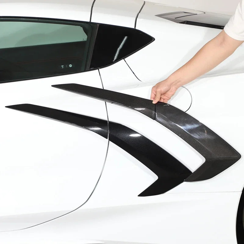 Copertura per maniglia porta in fibra di carbonio reale per Corvette C8 Stingray