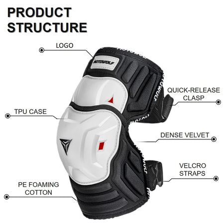 CSHWISDOW Shockproof Adjustable Knee Pads for Motorcycle Racing