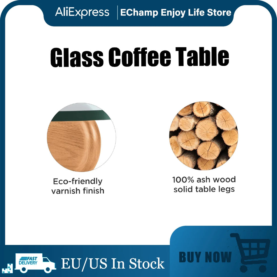 Nowoczesny Stolik Kawowy w Kształcie Trójkąta ze Szkła do Dekoracji Salonu