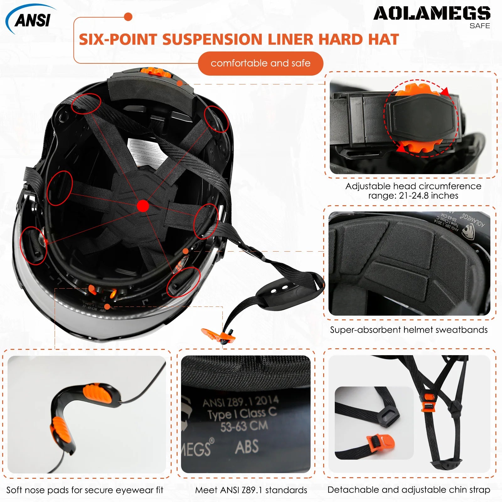 SF06/CR08 Safety Helmet - CE Certified ABS Hard Hat