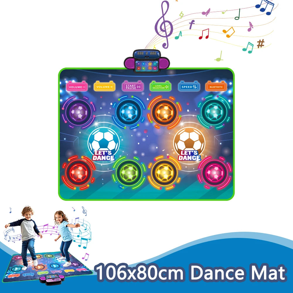 106x80cm Kids Dance Mat Bluetooth Light - Two Players C 106x80cm