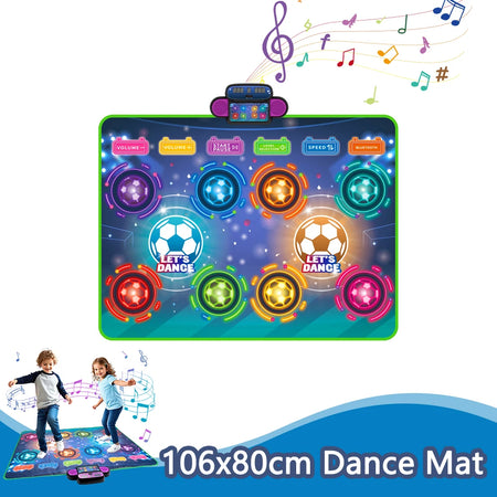 106x80cm Kids Dance Mat Bluetooth Light - Two Players C 106x80cm