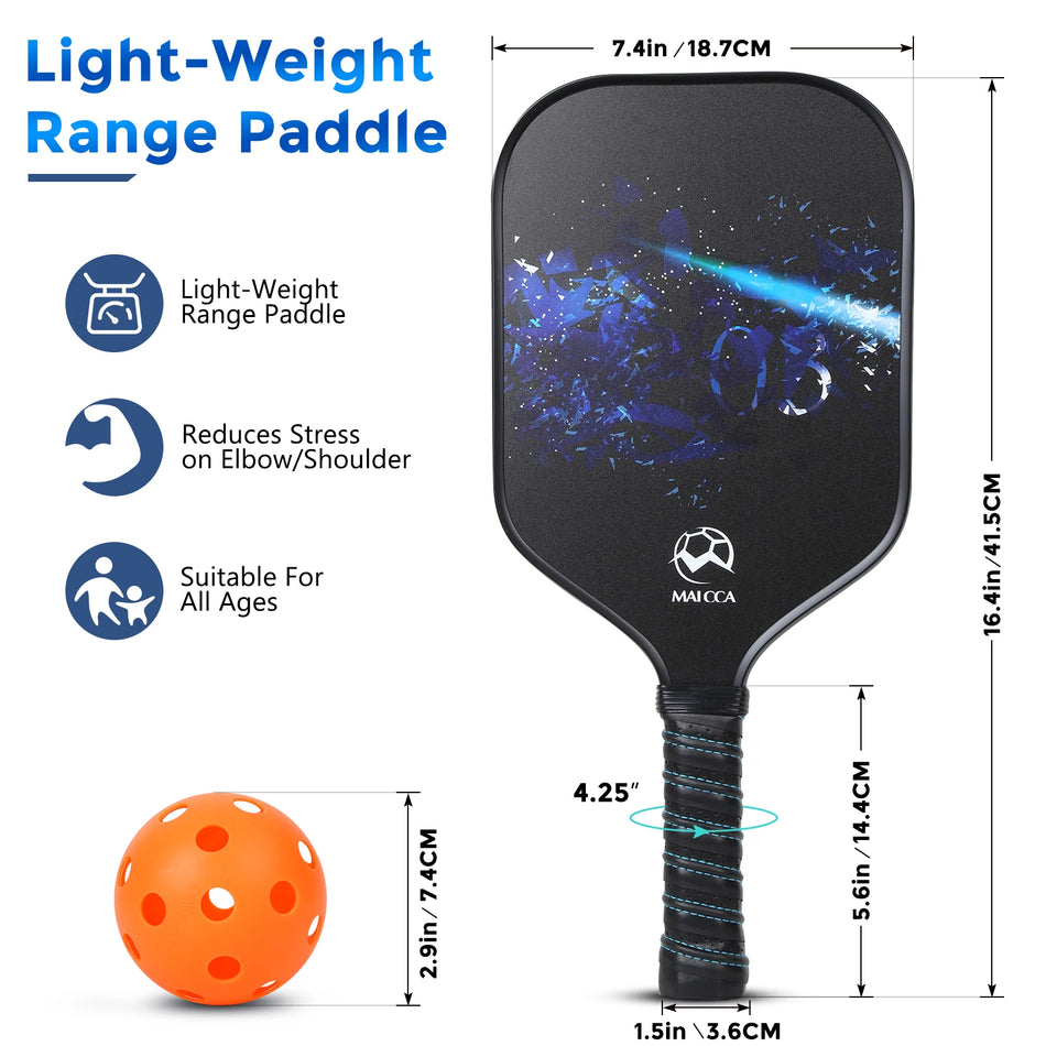 Palete de pickleball 2 rachete 4 mingi nucleu de grafit geantă