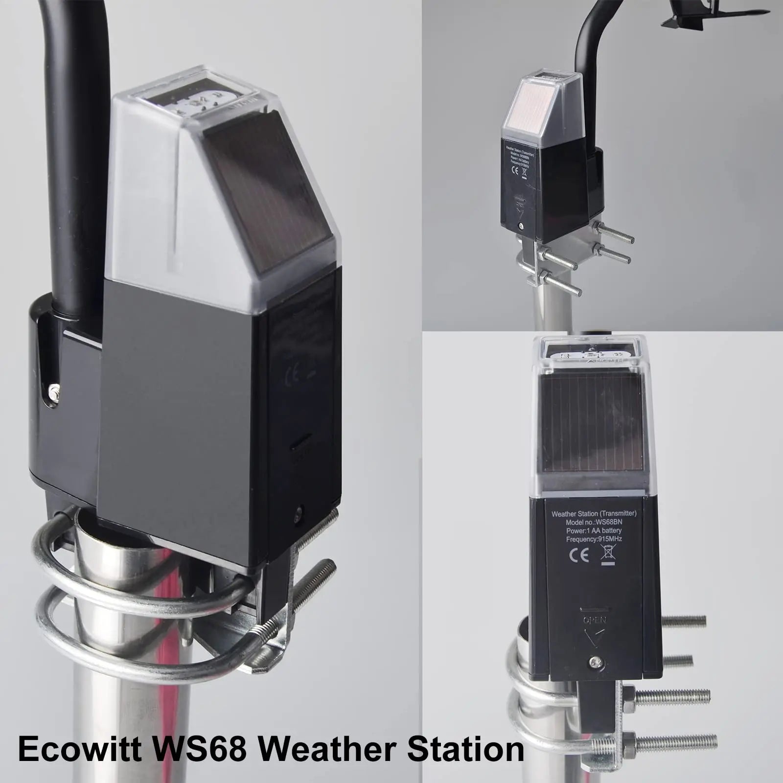 Ecowitt WS68 Solar Powered Wireless Anemometer Sensor for Wind Speed &amp; UV Measurement
