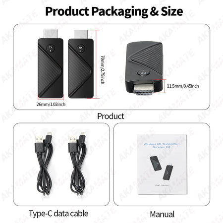 Wireless 1080P HDMI Transmitter Bluetooth &ndash; Low Latency