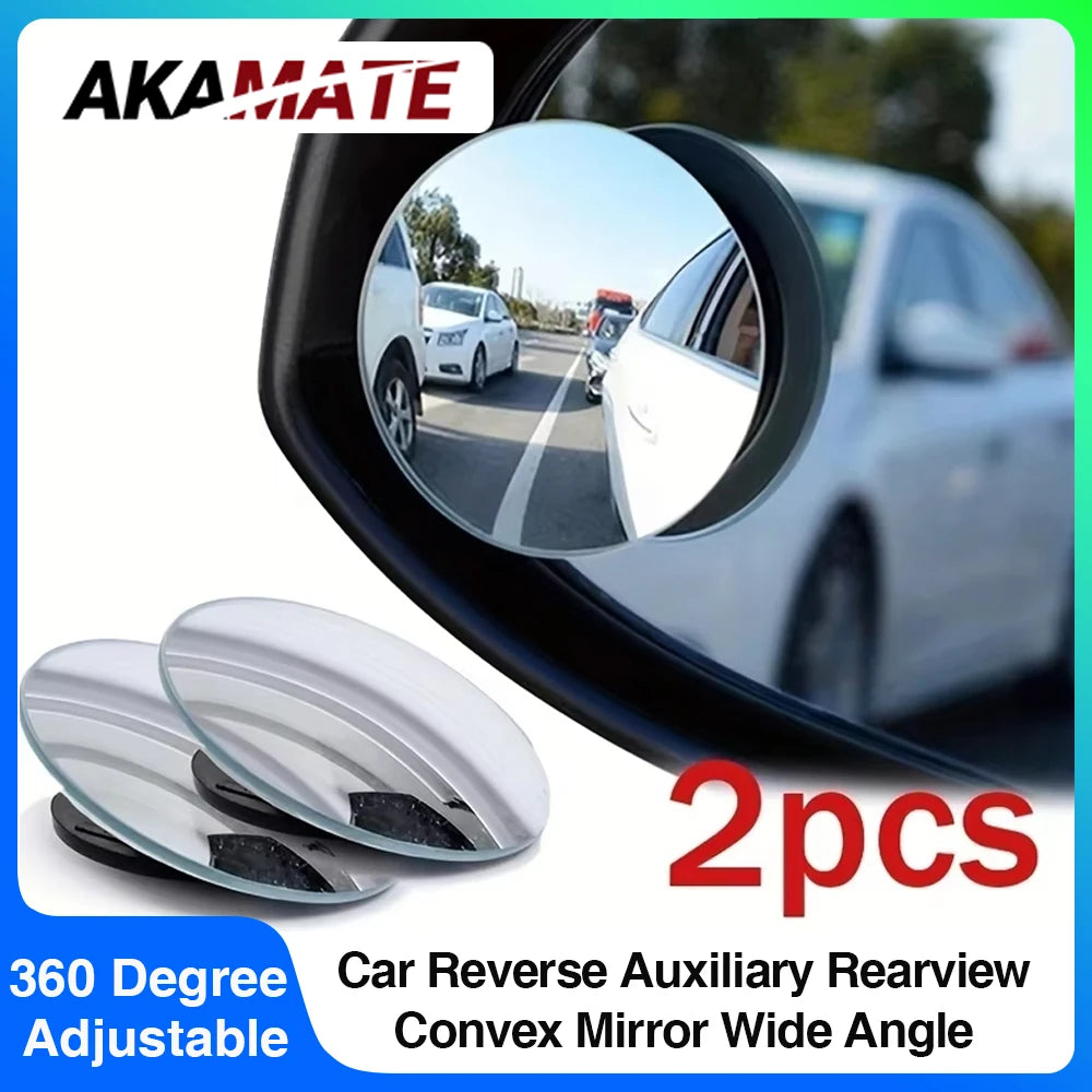 AKAMATE 2PCS Small Round Mirror &ndash; 360 Degree Adjustable