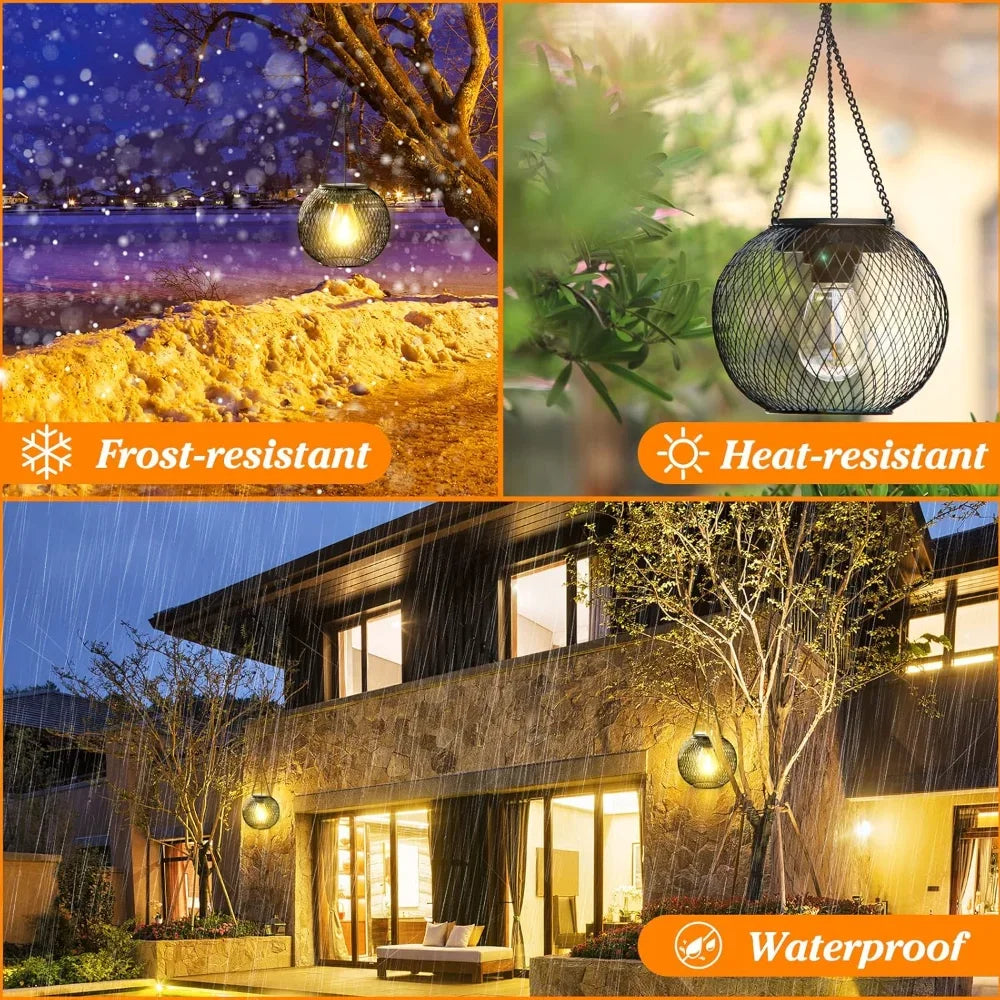 2 Pack Solar Powered Lanterns &ndash; Automatic Night Lighting