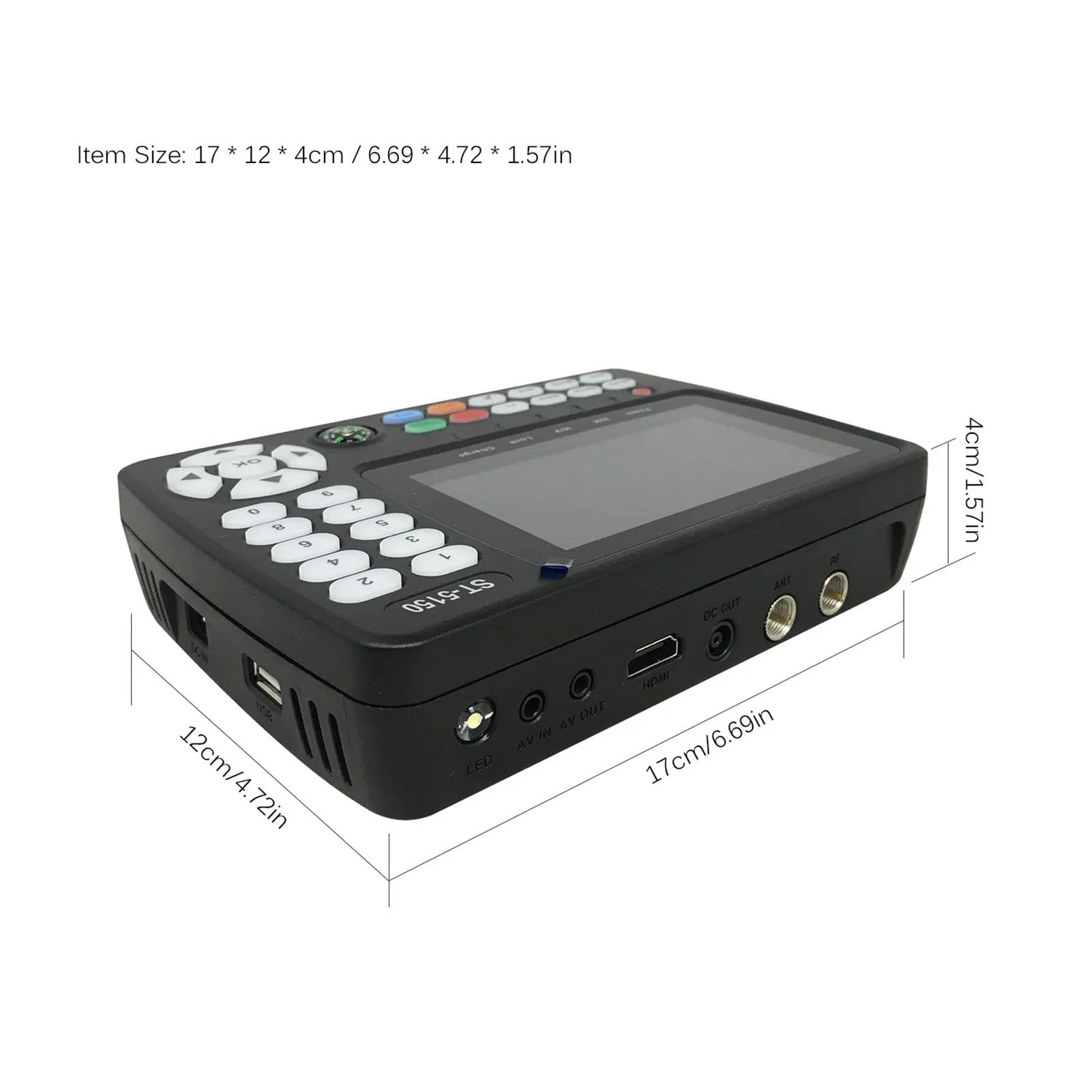 ST-5150 DVB-S2/T2/C COMBO HD Satellite TV Signal Finder Digital Handheld Signal Meter Satellite Finder H.265 HEVC MPEG-4 4.3 Inc