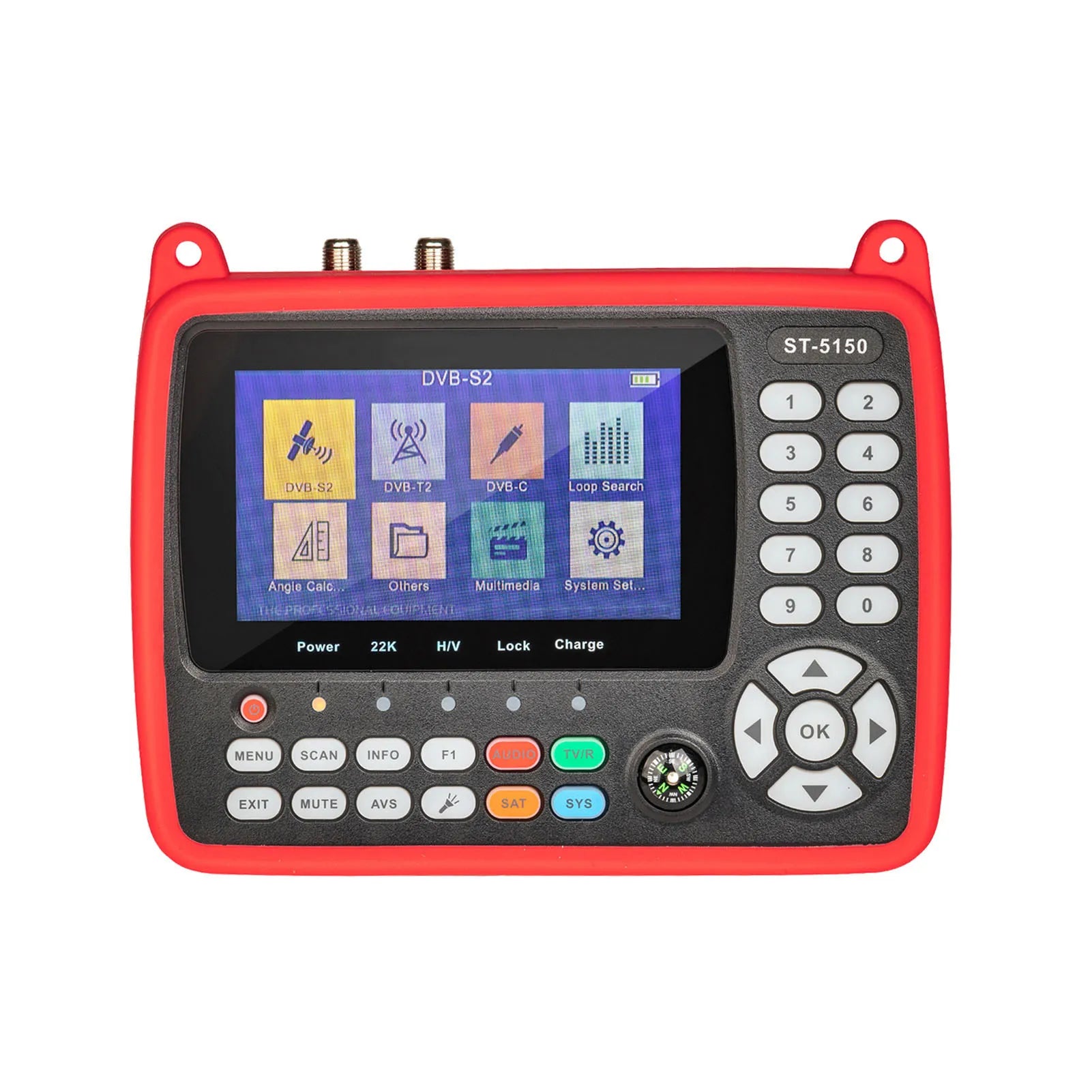 ST-5150 DVB-S2/T2/C COMBO HD Satellite TV Signal Finder Digital Handheld Signal Meter Satellite Finder H.265 HEVC MPEG-4 4.3 Inc US