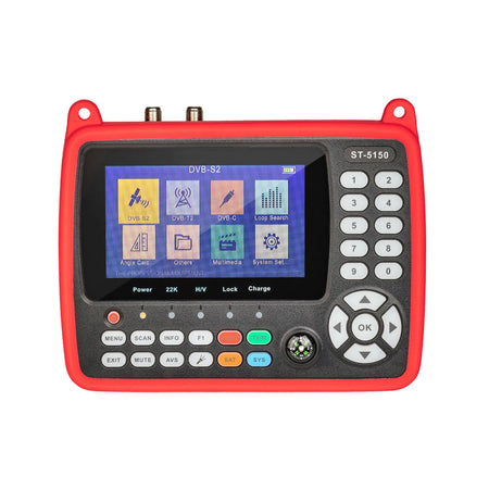 ST-5150 DVB-S2/T2/C COMBO HD Satellite TV Signal Finder Digital Handheld Signal Meter Satellite Finder H.265 HEVC MPEG-4 4.3 Inc US