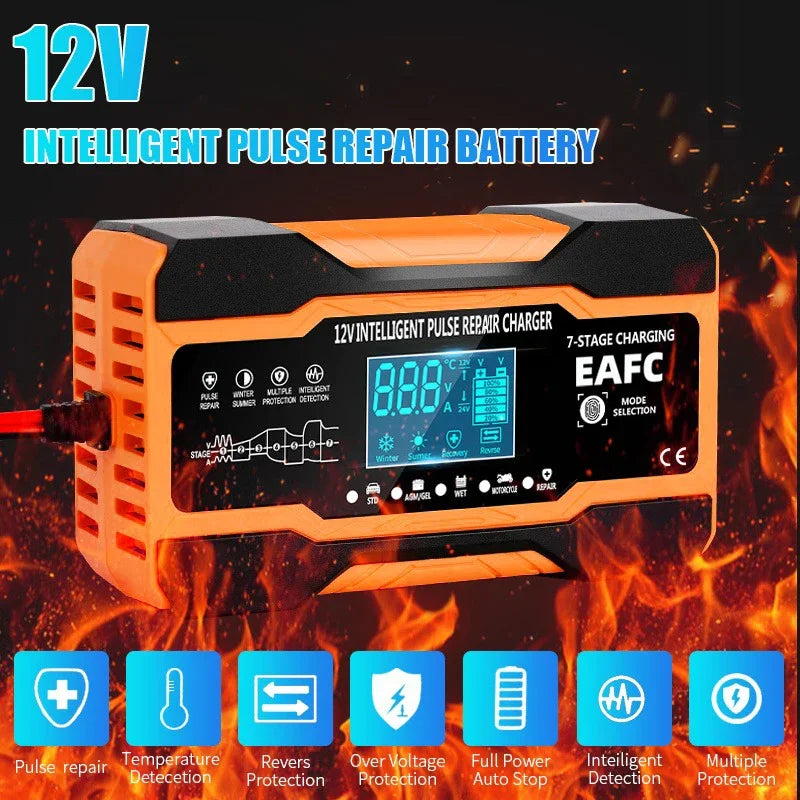 New 12V 24V 12A 10A Battery Charger &ndash; Smart Fast Charging