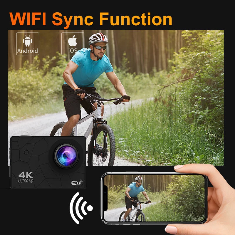 Sport Camera 1080p &ndash; Waterproof IP68 Action Cam with Remote Control