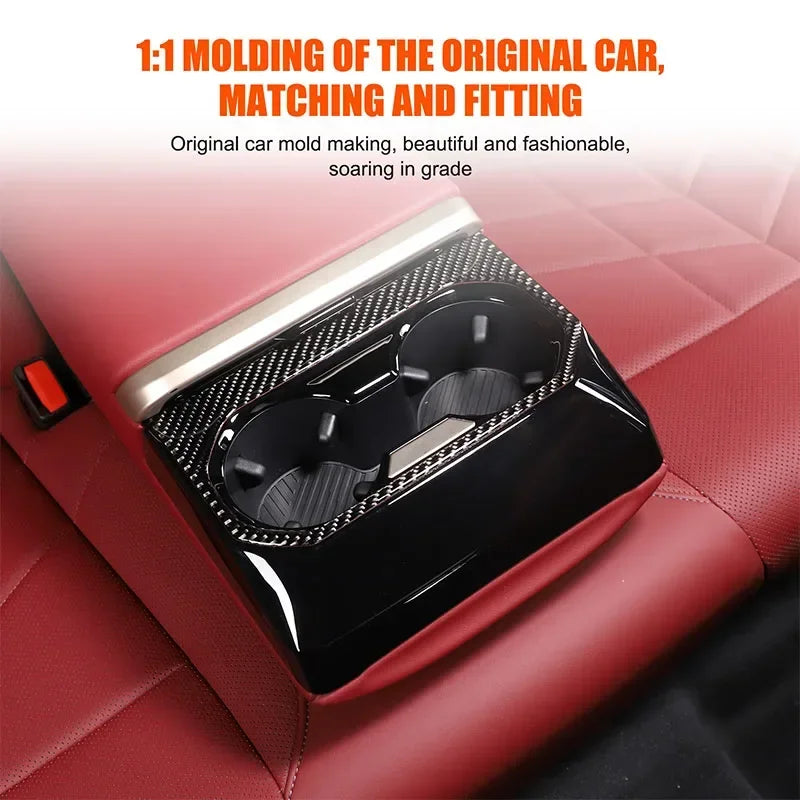 Zachte koolstofvezel bekerhouder paneelafwerking voor BMW 5 Serie G60