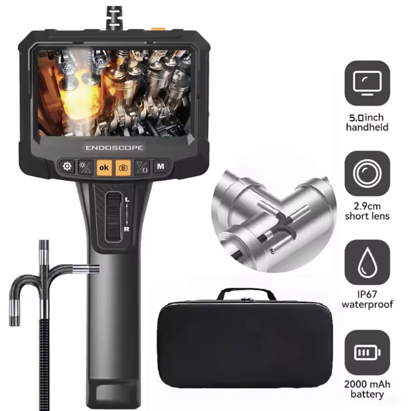 LAFOCH S10 Borescope &ndash; Dual Lens 1080P Endoscopy with 5 Inch HD Screen