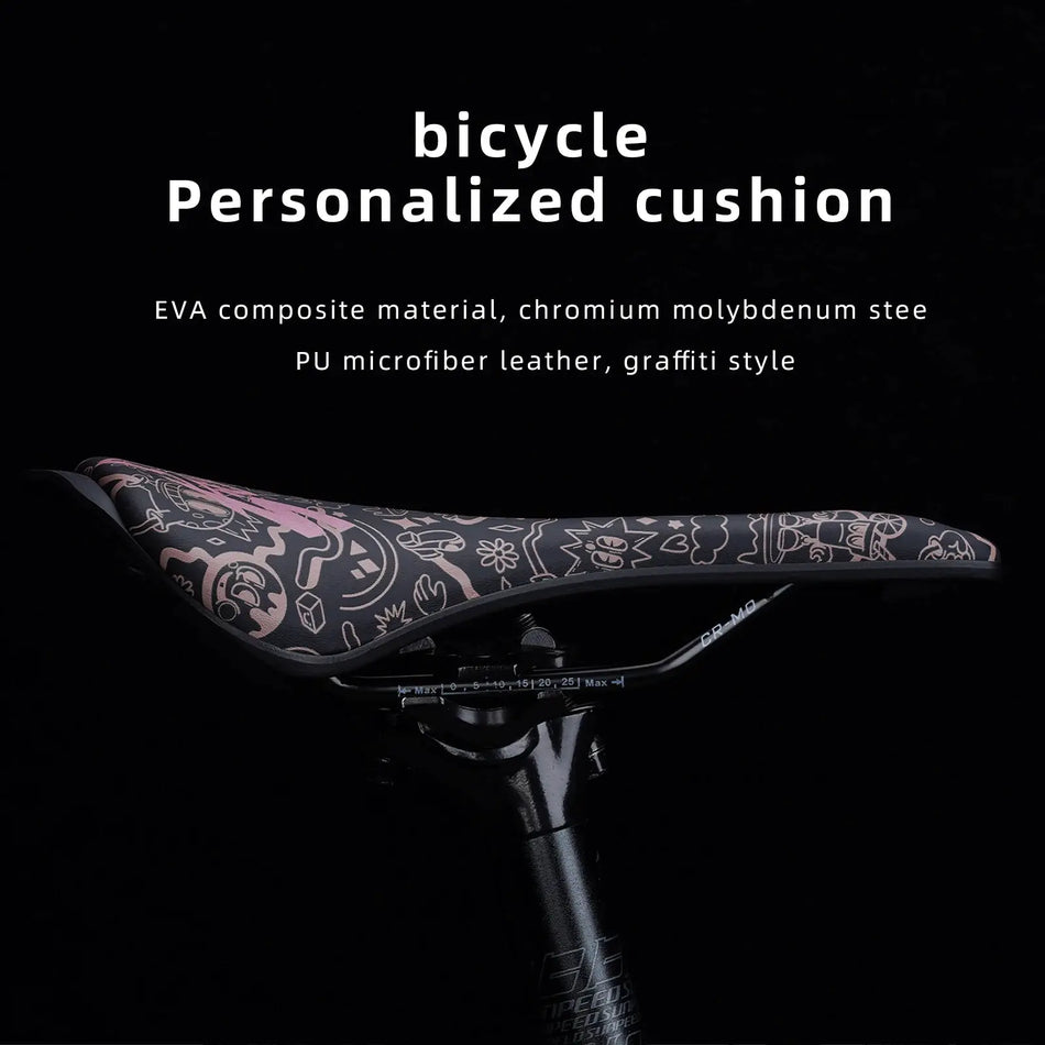ENLEE Mountain Bike Hollow Seat Cushion Folding Road Bike Hollow Breathable Ultra-Light Steel Bow Saddle Riding Equipment by InterCyprus Trading Ltd