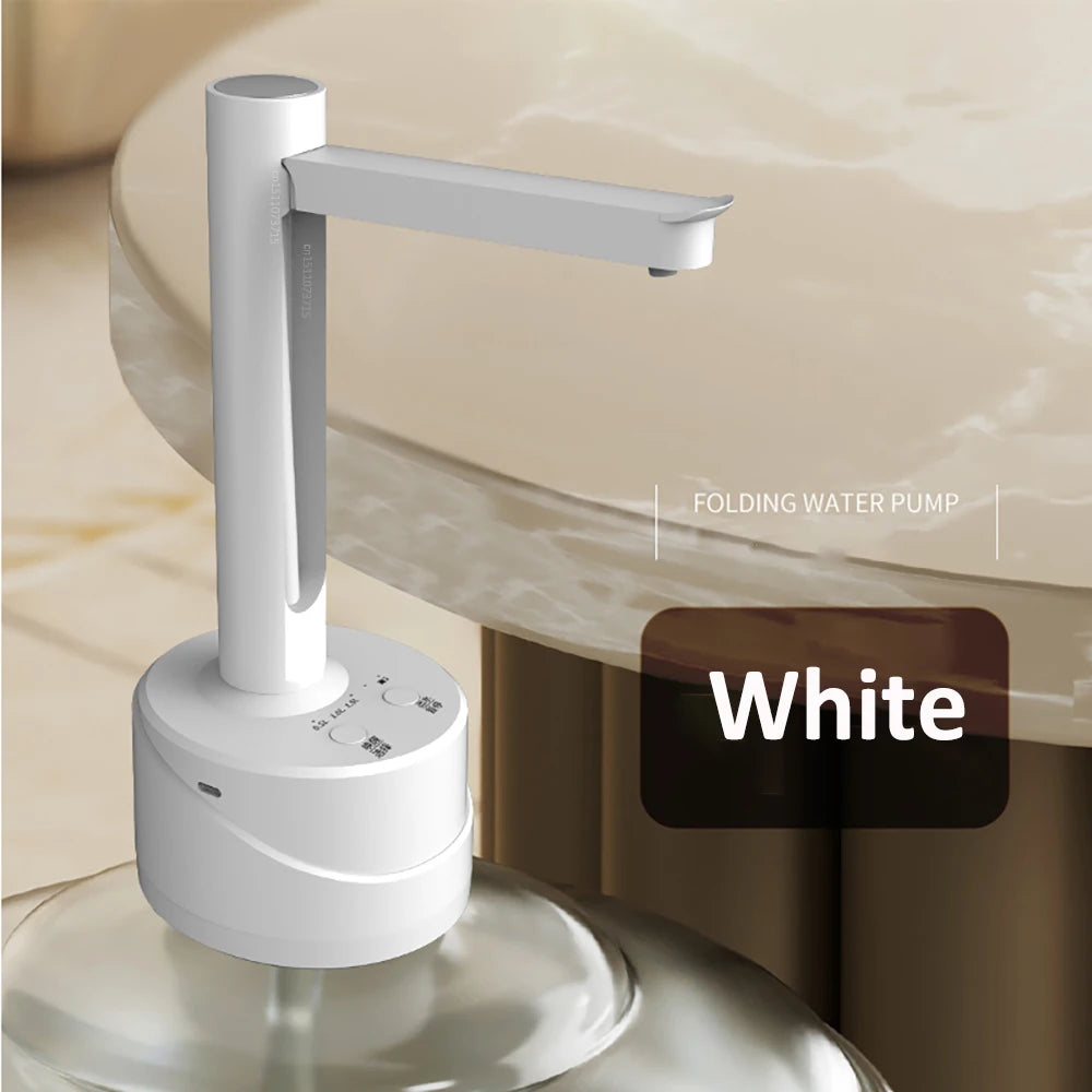 Raugee WT-910 Electric Water Gallon Pump &ndash; Foldable White