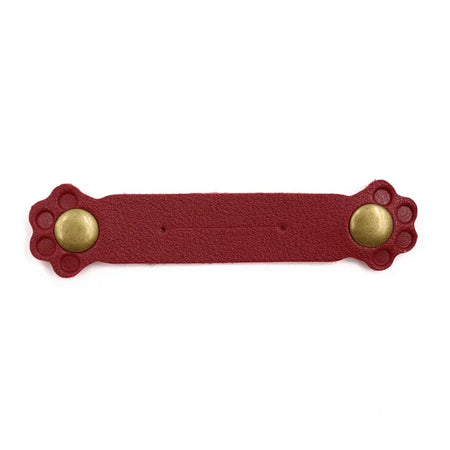 Cat Paw Pattern Cord Winder Leather Organizer - Portable C