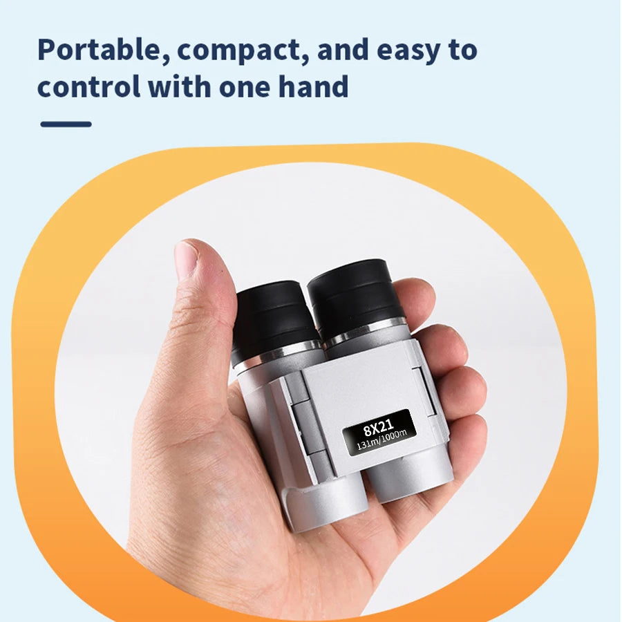 Portable 8X21 Binoculars &ndash; IPX4 Waterproof And Lightweight