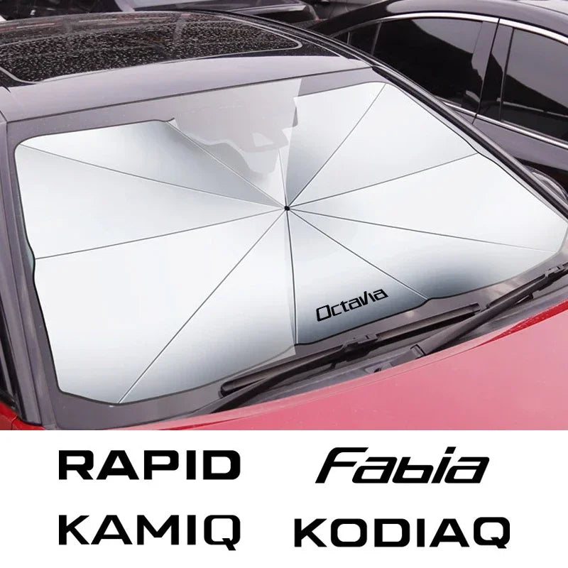 Premium Car Windshield Sunshade for Skoda Models