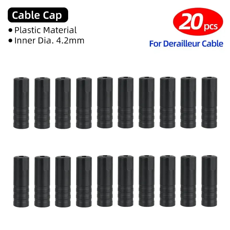 Deemount 20/500Pcs Plastic Brake Cable Housing End Caps &ndash; Durable Weather-Resistant Protection Plastic 4mm 20pc / CHINA