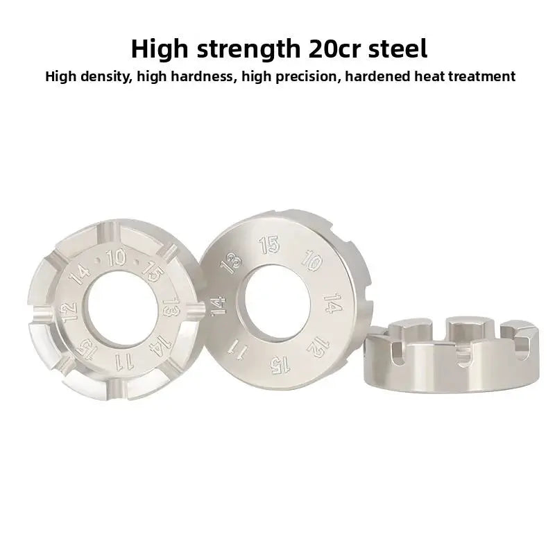 Bicycle Spoke Wrench Mountain Bike Road Weaving and Ring Adjustment Tool 8-Port Steel Wire Wrench Steel Ring Correction by InterCyprus Trading Ltd
