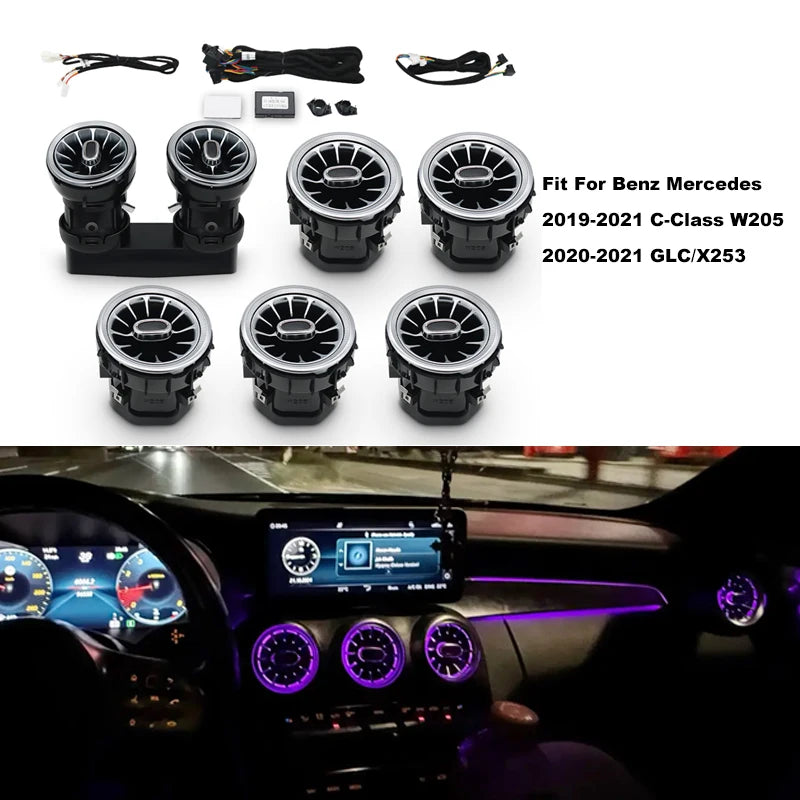 Mercedes Benz W205 W213 GLC Zračni Ventil Ambientne LED Svetlobne Trake ABS