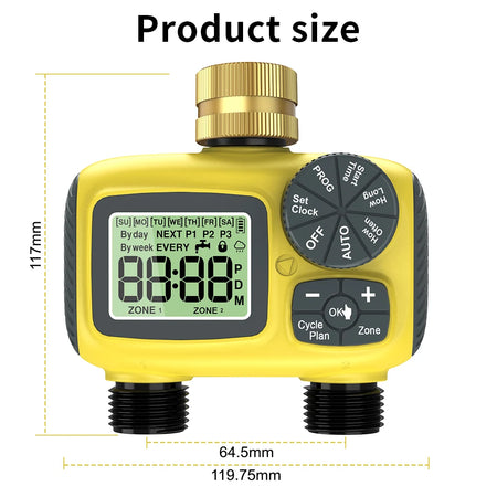 Garden Irrigation Water Timer &ndash; Programmable Two-Way Control