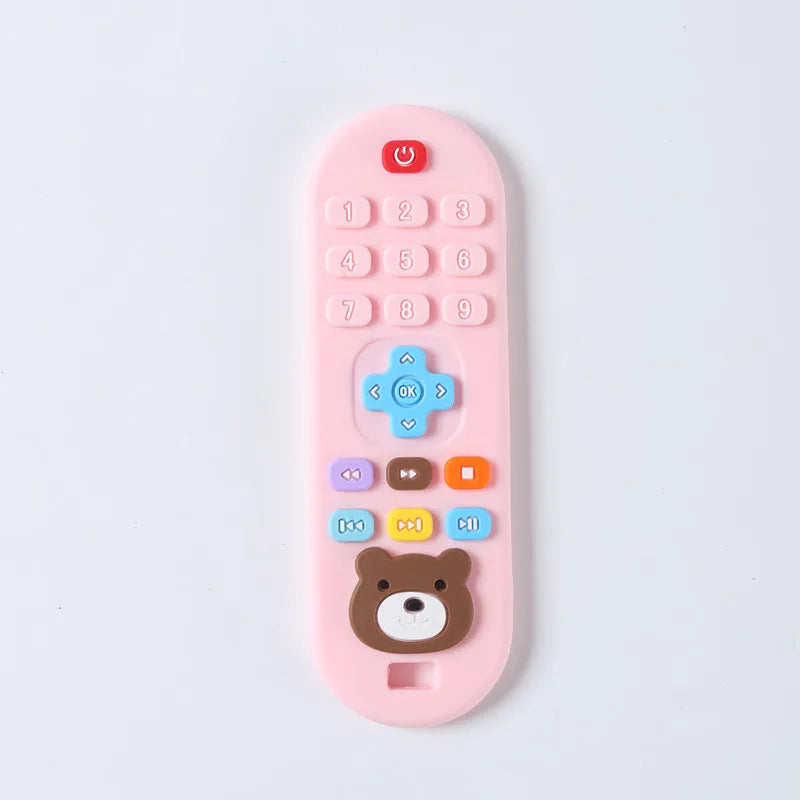 Silicone Remote Control Teether &ndash; Sensory Cute Cartoon Design C