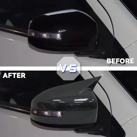 For Mitsubishi Lancer X 10 EX EVO 2013-2016 Black/Carbon Side Door Rearview Mirror Cover Cap Trim Shell Sticker Car Styling by InterCyprus Trading Ltd