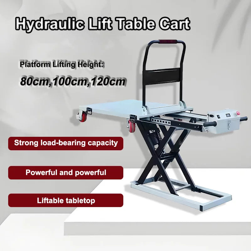 Elektrikli Hidrolik Kaldırma Platformu Arabası 200kg Küçük Kamyonet Van için, 48V Lityum Pil