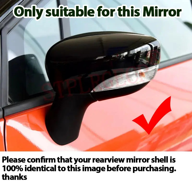 Rearview Side Wing Mirror Cover Cap Glossy Black Add-on M Style Shell for Renault Samsung QM3 2013 2014 2015 2016 by InterCyprus Trading Ltd
