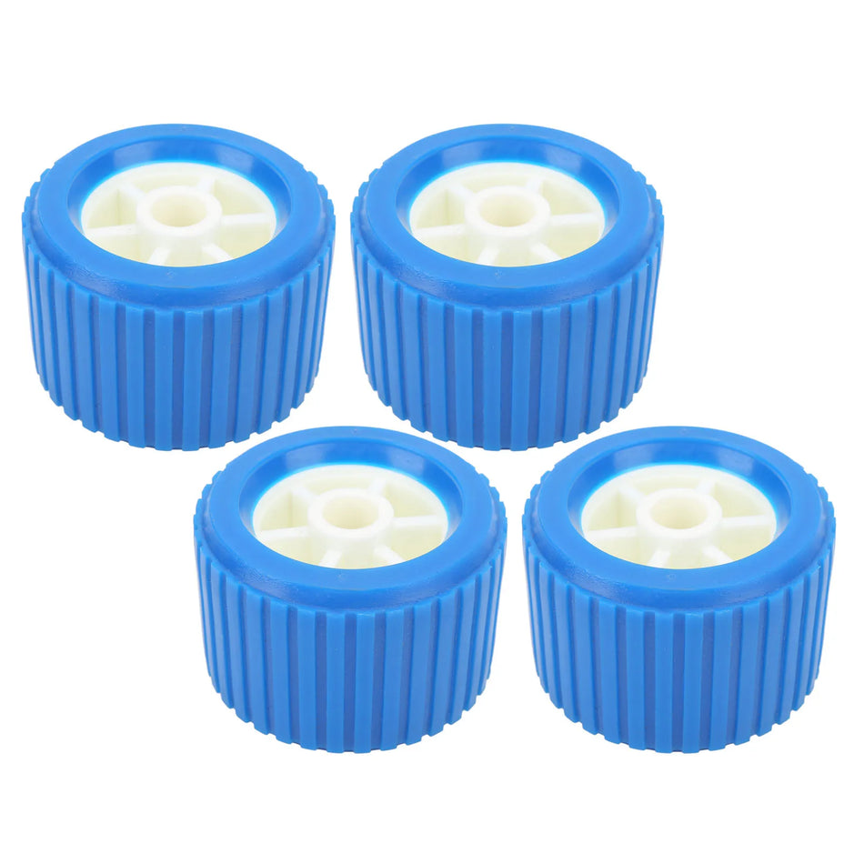 Pachet de 4 Role Wobble Ribbed Marine 108x75x19mm PP Temperatură Înaltă pentru Remorcă de Barcă