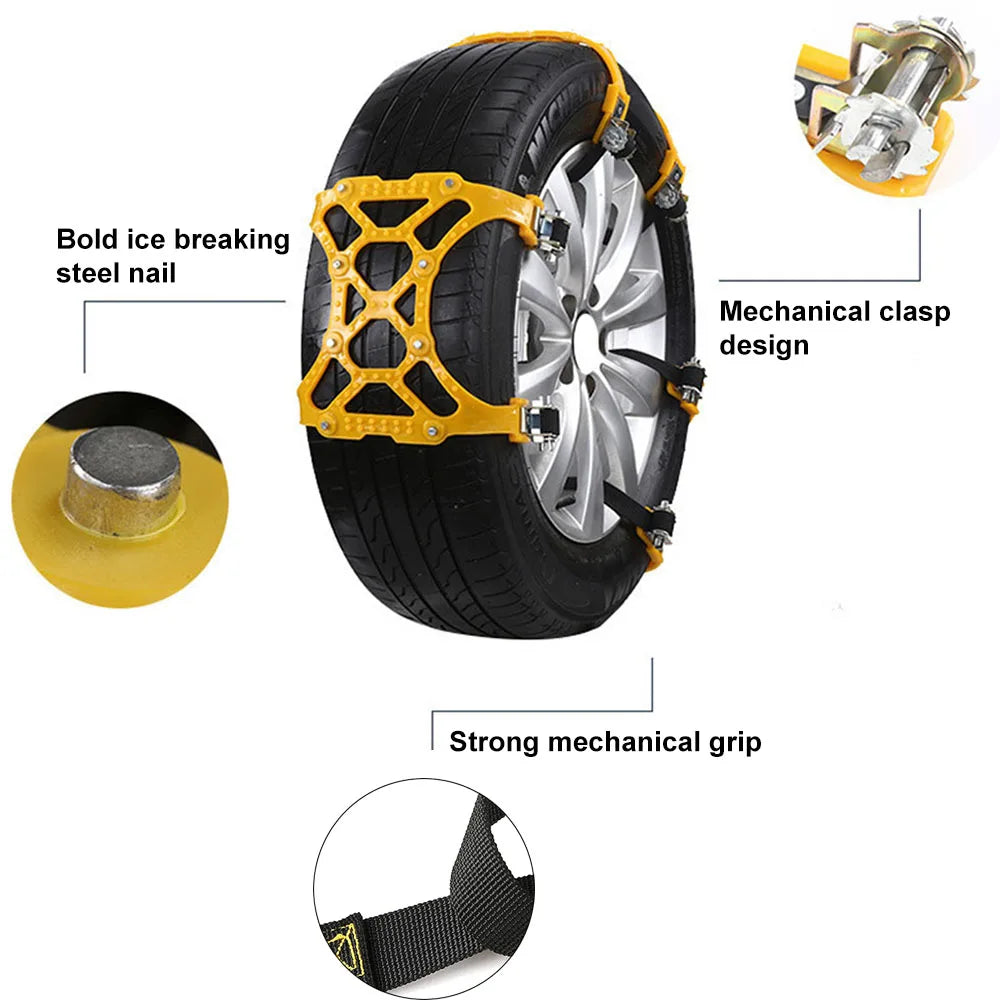 [3Pcs Snow Tire Chains] &ndash; Easy to Mount Emergency Traction