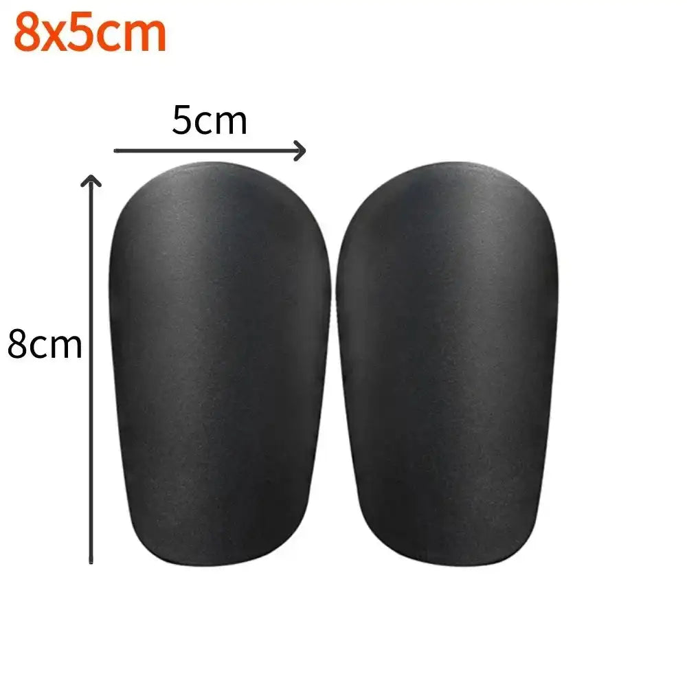 Mini Soccer Shin Guards Leg Protector Wear Resistant Black 8x5cm / 3 Pairs