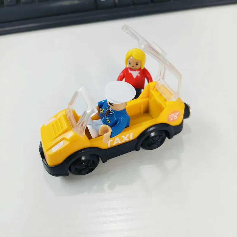 Plastic Inertial Police Car for Wooden Thomas Train Tracks