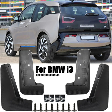 4pc Set For Bmw I3 2013-2021 Molded Mud Flaps Splash Guards Mudguards Fender Electric Styled Molded Car Flares Replacement Auto by InterCyprus Trading Ltd