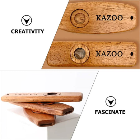 Wooden Kazoo With Lanyards &ndash; Ultra Portable Diaphragms
