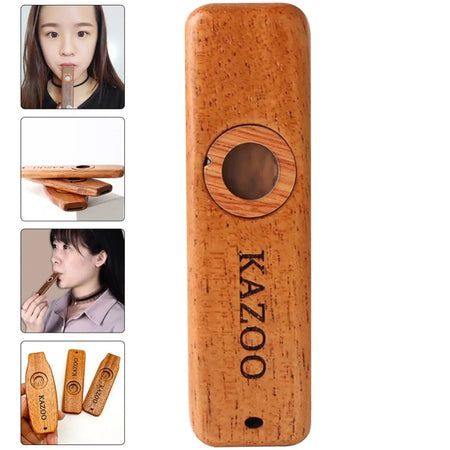 Wooden Kazoo With Lanyards &ndash; Lightweight Portable Design