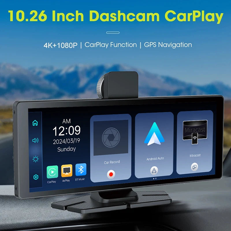 ACCEO 4K DashCam 10.26 Inch &ndash; Android Auto CarPlay GPS