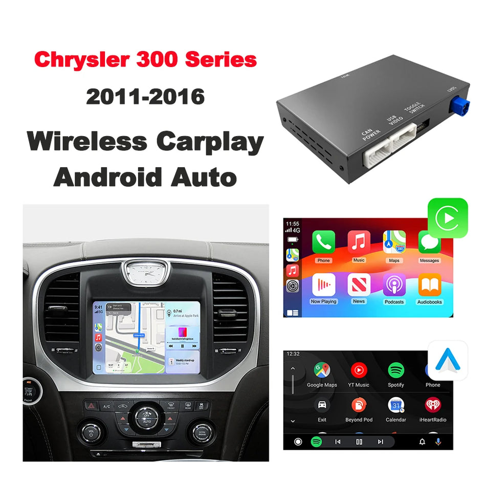 Chrysler 300 Serie 2011-2016 Retrofit CarPlay Android Auto Decoder Box