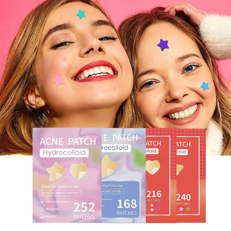 Colorful Star Pimple Patch - Invisible Acne Removal &amp; Skin Care Stickers