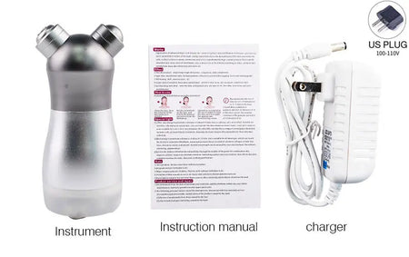 MONAI Face Massager &ndash; LED Photon Therapy For Firming Silver-US-Plug