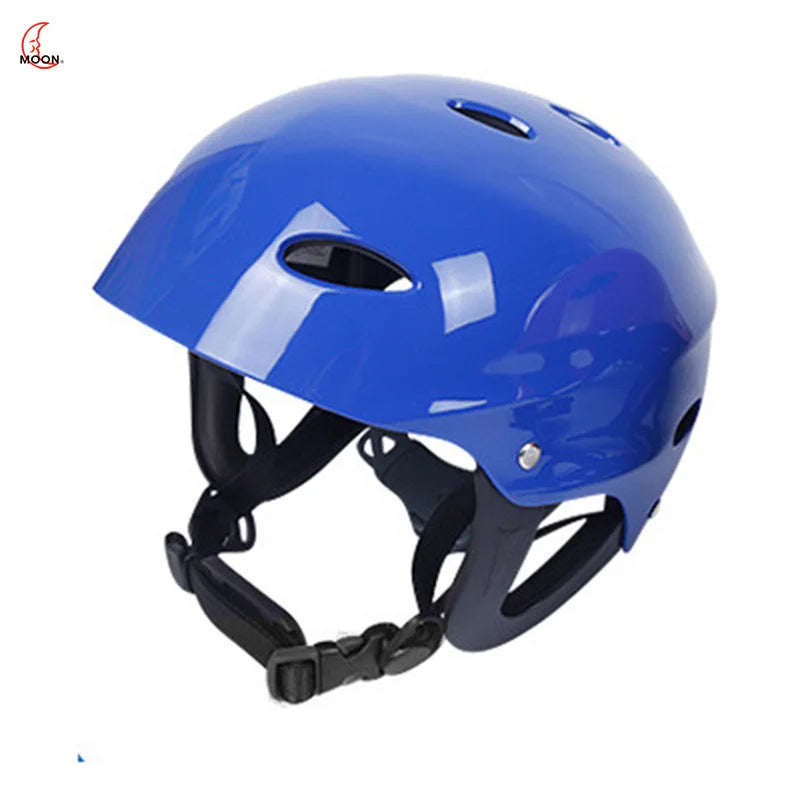 MOON Waterproof Surfing Helmet - Safety Certified for Kayaking &amp; Paddleboarding BLUE   L / CN (Origin)